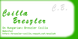 csilla breszler business card